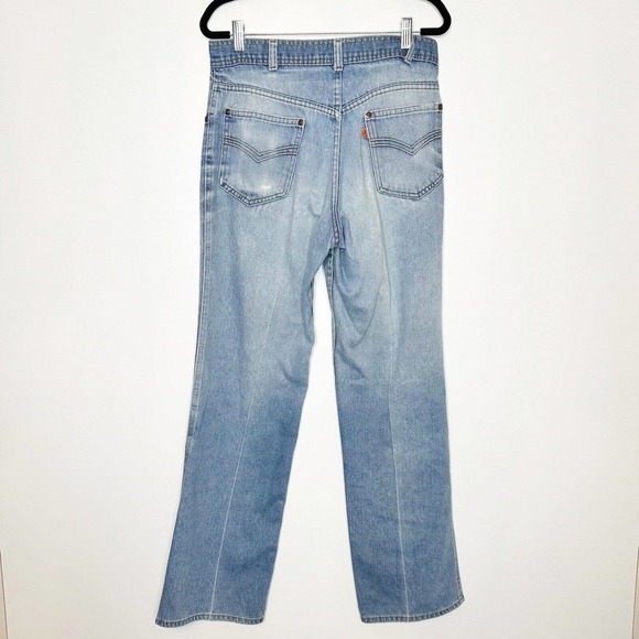 Men's Vintage Levi's Orange Tab Size 30x30 Bootleg Creased Front - Picture 2 of 11